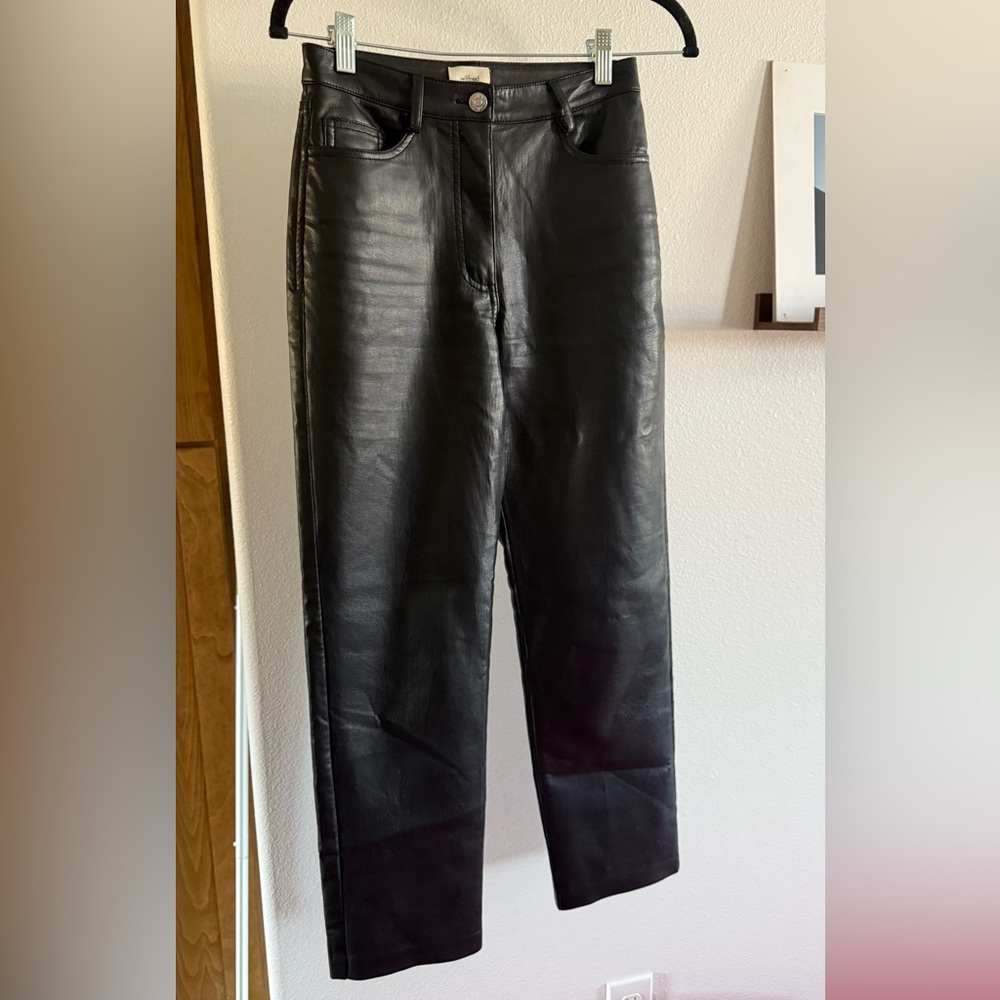 Wilfred Black faux Leather pants